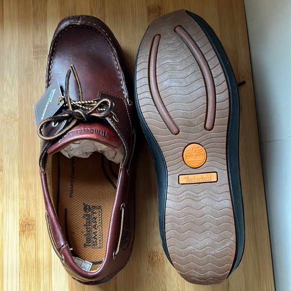 $200 - Timberland TB0A16MJ Wine/Brown Leather Classic 2 Eye Boat Shoes 74013 - Picture 12 of 12